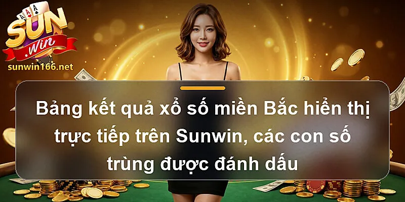 Bảng kết quả xổ số miền Bắc hiển thị trực tiếp trên Sunwin, các con số trùng được đánh dấu