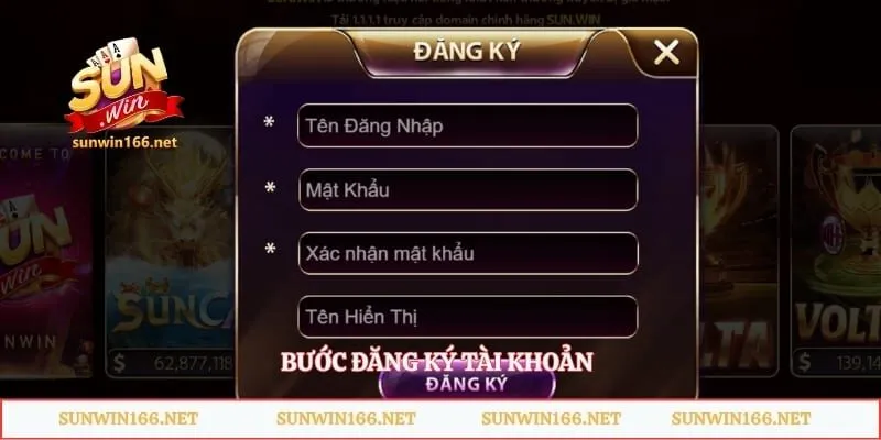 Bước đăng ký tài khoản 