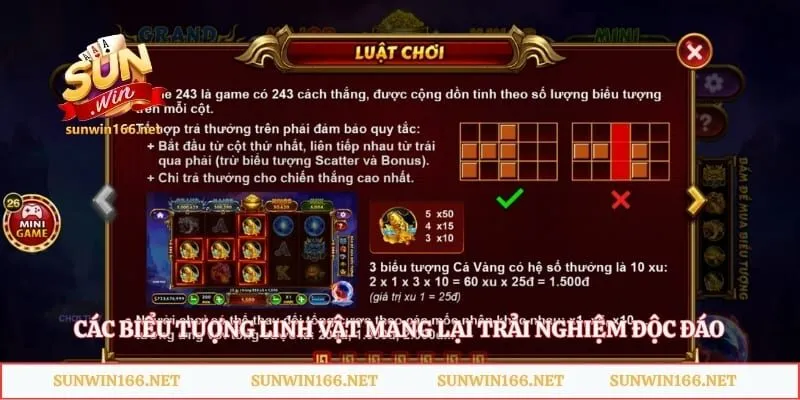 Các biểu tượng linh vật mang lại trải nghiệm độc đáo
