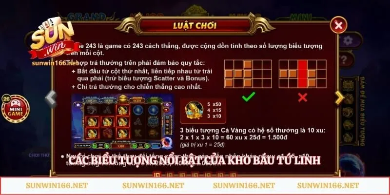 Mẹo Quay Hũ Kho Báu Tứ Linh Sunwin – Bí Quyết Săn Jackpot 3 Các biểu tượng nổi bật của Kho Báu Tứ Linh