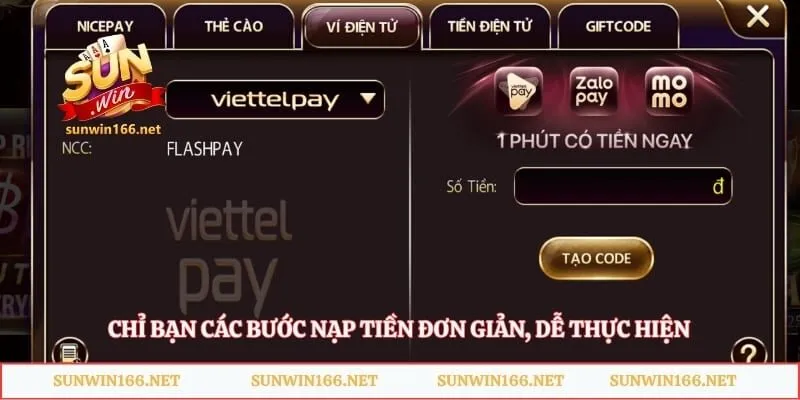 Chỉ bạn các bước nạp tiền đơn giản, dễ thực hiện