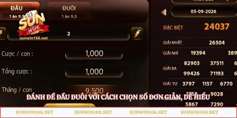 Đánh đề đầu đuôi với cách chọn số đơn giản, dễ hiểu