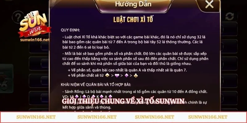 Xì Tố Sunwin - Giới Thiệu Mẹo Tố Bài Nhận Tiền Thưởng Lớn 1 Giới thiệu chung về xì tố Sunwin