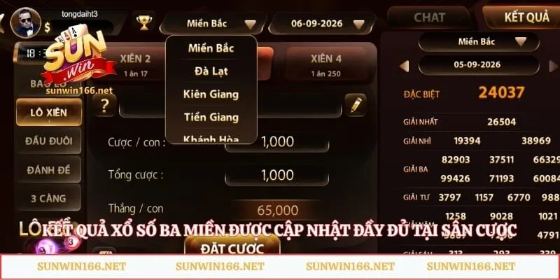 Kết quả xổ số ba miền được cập nhật đầy đủ tại sân cược