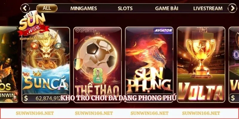 Kho trò chơi đa dạng phong phú 