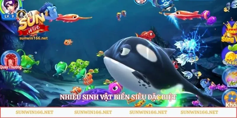 Vua Săn Cá Sunwin – Trải Nghiệm Bắn Cá Đầy Hấp Dẫn 3 Nhiều sinh vật biển siêu đặc biệt