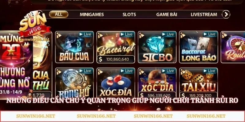 Link Vào Sunwin - Truy Cập Nhanh Với Đường Dẫn Chính Thức 5 Những điều cần chú ý quan trọng giúp người chơi tránh rủi ro