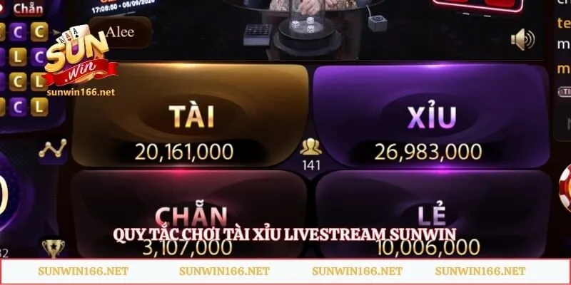 Quy tắc chơi tài xỉu livestream Sunwin