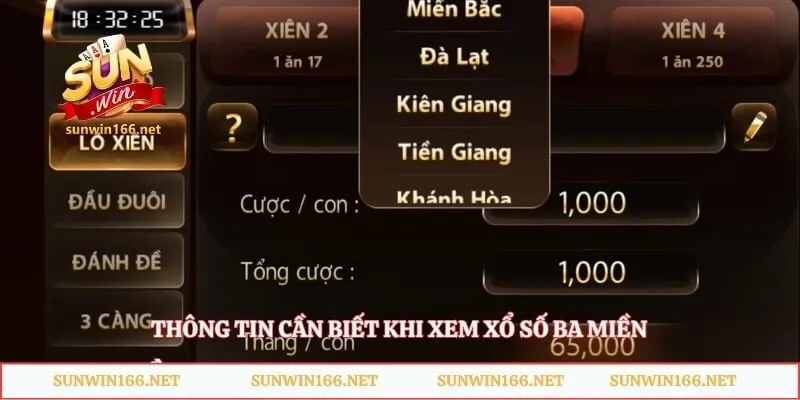 Thông tin cần biết khi xem xổ số ba miền 