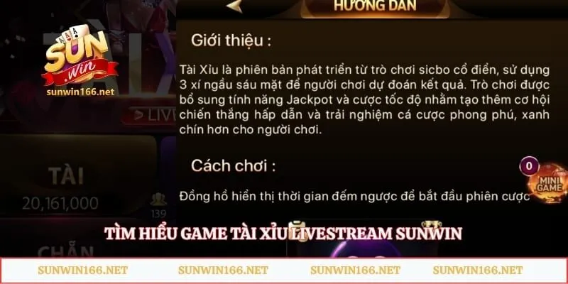 Tìm hiểu game tài xỉu livestream Sunwin