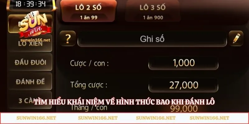 Tìm hiểu khái niệm về hình thức bao khi đánh lô