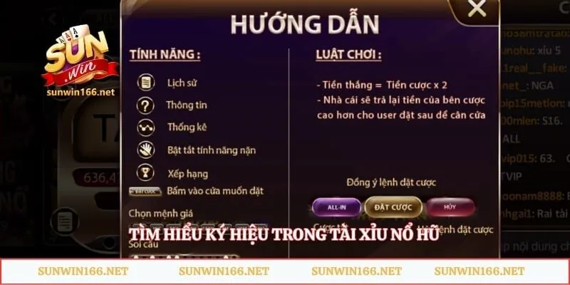 Tìm hiểu ký hiệu trong tài xỉu nổ hũ 