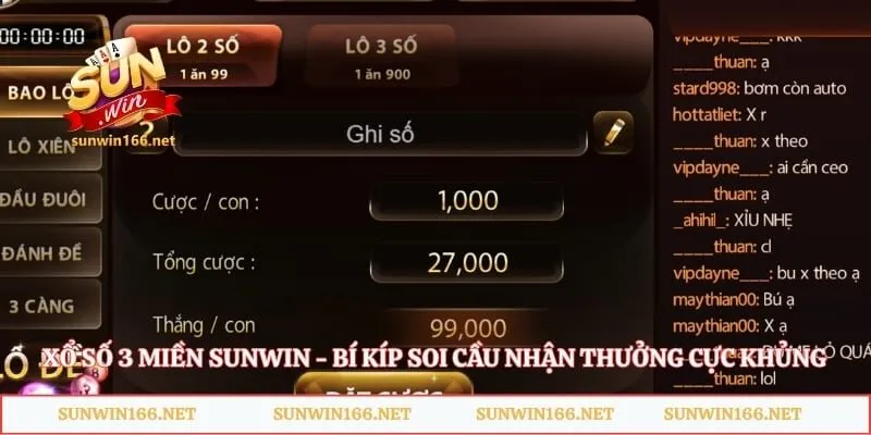 Xổ Số 3 Miền Sunwin - Bí Kíp Soi Cầu Nhận Thưởng Cực Khủng